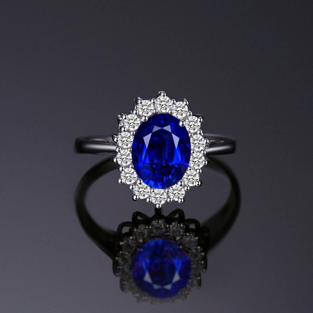 👑 Princess Diana 2.6ct Blue Sapphire Ring 💍